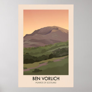 Ben Vorlich Munros Of Scotland Travel Poster