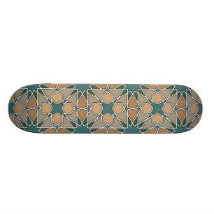 Ben Yusuf Madrasa Geometric Pattern 006 Skateboard