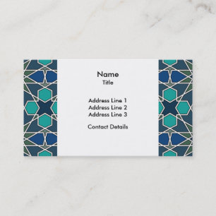 Ben Yusuf Madrasa Geometric Pattern 0-0-7 Business Card