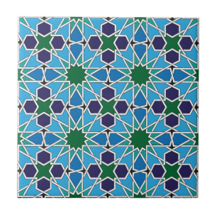 Ben Yusuf Madrasa Geometric Patterrn 10 Ceramic Tile