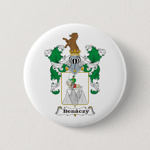 Benaczy Family Hungarian Coat of Arms 6 Cm Round Badge