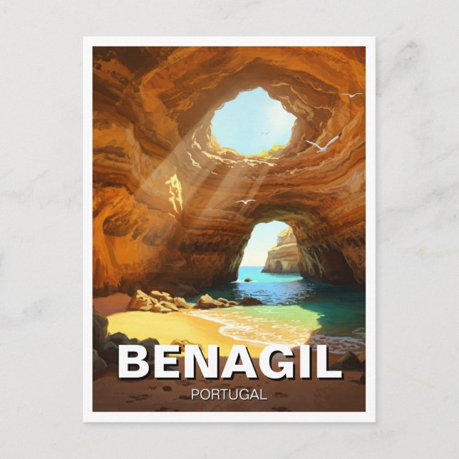 Benagil Caves Algarve Portugal Postcard (Front)