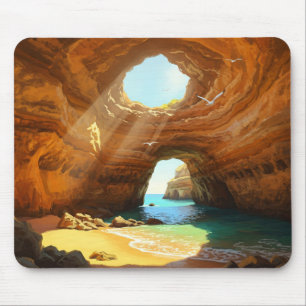 Benagil Caves Algarve Portugal Postcard Mouse Pad