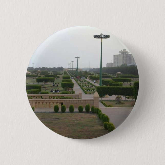 Benazir Park Scenic Landscape Print 6 Cm Round Badge (Front)