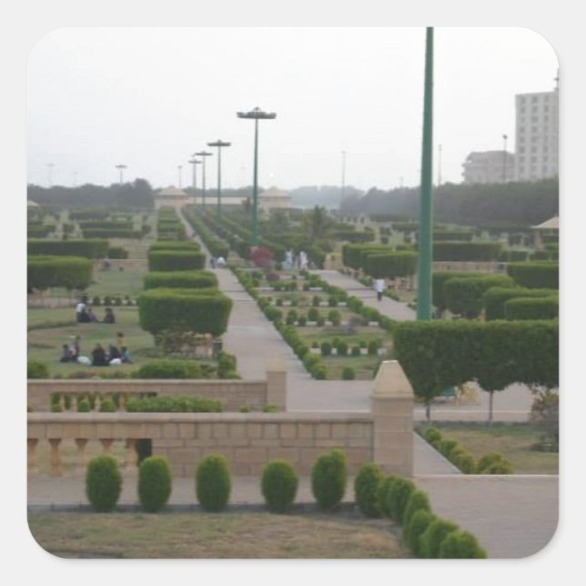 Benazir Park Scenic Landscape Print Square Sticker (Front)