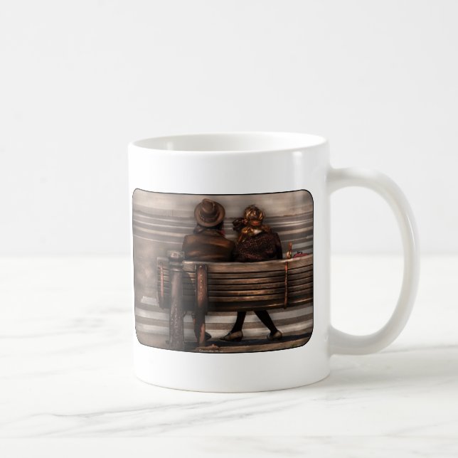 Bench - A couple out of time Coffee Mug (Right)