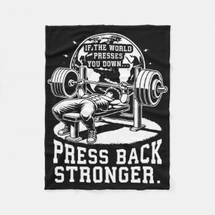 Bench - Anime Bodybuilding Gym Workout Fitness Mot Fleece Blanket