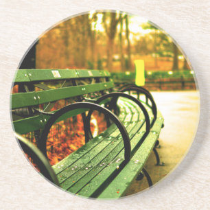 Bench at Central Park, New York City Coaster