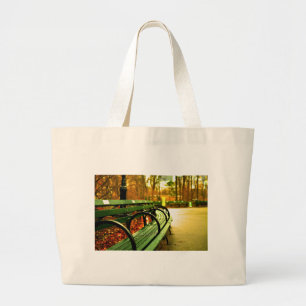 Bench at Central Park, New York City Large Tote Bag