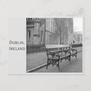 Bench at St Patrick's Cathedral, Dublin, Ireland Postcard