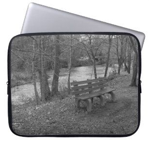 Bench by the River  Laptop Sleeve