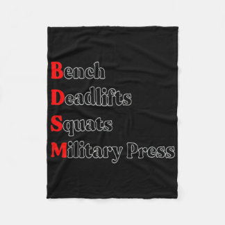 Bench Deadlift Squat Military Press Bodybuilding G Fleece Blanket