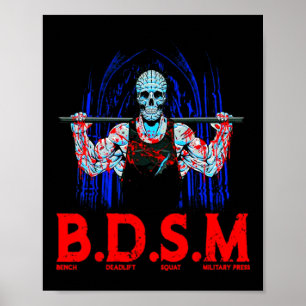 Bench Deadlift Squat Military Press Workout Bodybu Poster