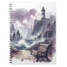 Bench in Front of Lighthouse