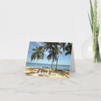 Bench on Beach Thank You Card