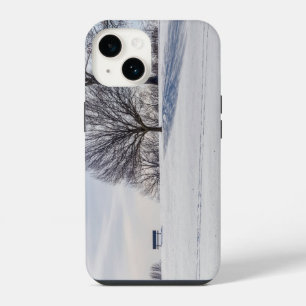 Bench On Snow Covered Hill iPhone 14 Case
