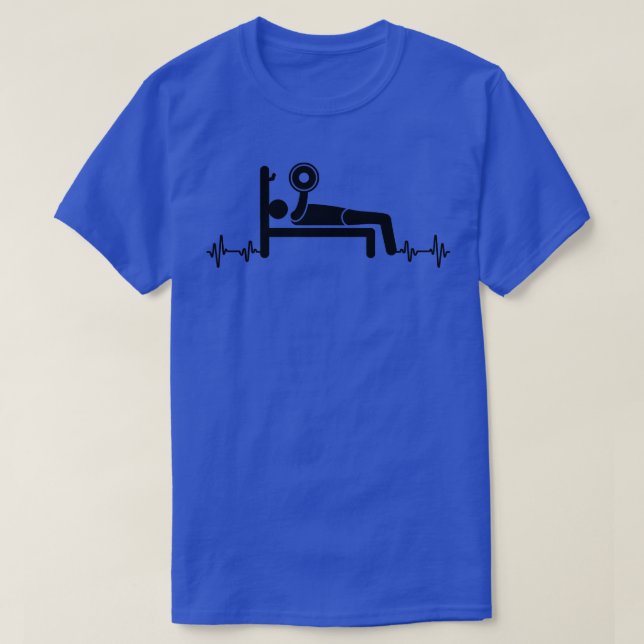 Bench Press Bar Weights Workout Gym Weightlifting  T-Shirt (Design Front)