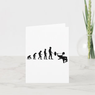 Bench Press Bodybuilding Funny Evolution Strength Card