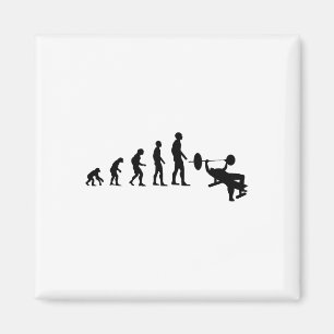 Bench Press Bodybuilding Funny Evolution Strength  Magnet