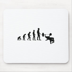 Bench Press Bodybuilding Funny Evolution Strength  Mouse Pad