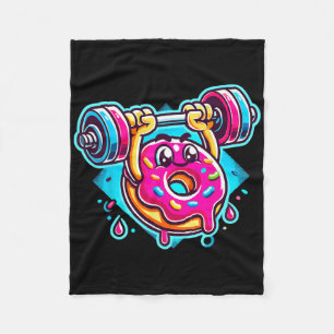 Bench Press Doughnut Weightlifting Bodybuilding Fi Fleece Blanket