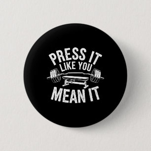 Bench Press Exercise Bodybuilding Fitness Workout 6 Cm Round Badge