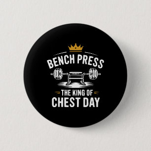 Bench Press Exercise Bodybuilding Fitness Workout 6 Cm Round Badge