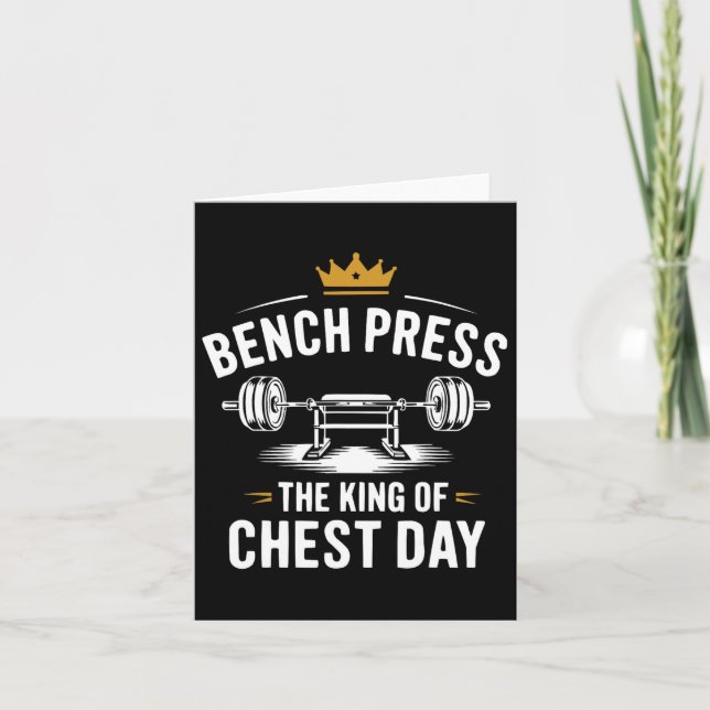 Bench Press Exercise Bodybuilding Fitness Workout  Card (Front)