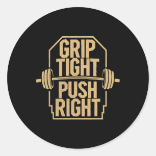 Bench Press Exercise Bodybuilding Fitness Workout Classic Round Sticker
