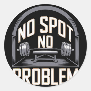 Bench Press Exercise Bodybuilding Fitness Workout Classic Round Sticker