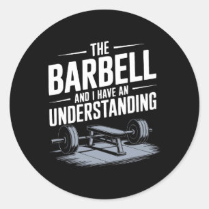 Bench Press Exercise Bodybuilding Fitness Workout Classic Round Sticker
