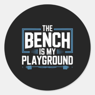 Bench Press Exercise Bodybuilding Fitness Workout Classic Round Sticker