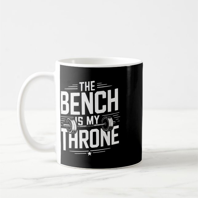 Bench Press Exercise Bodybuilding Fitness Workout  Coffee Mug (Left)
