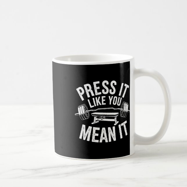 Bench Press Exercise Bodybuilding Fitness Workout  Coffee Mug (Right)