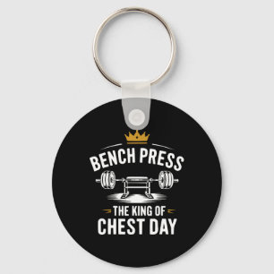 Bench Press Exercise Bodybuilding Fitness Workout Key Ring