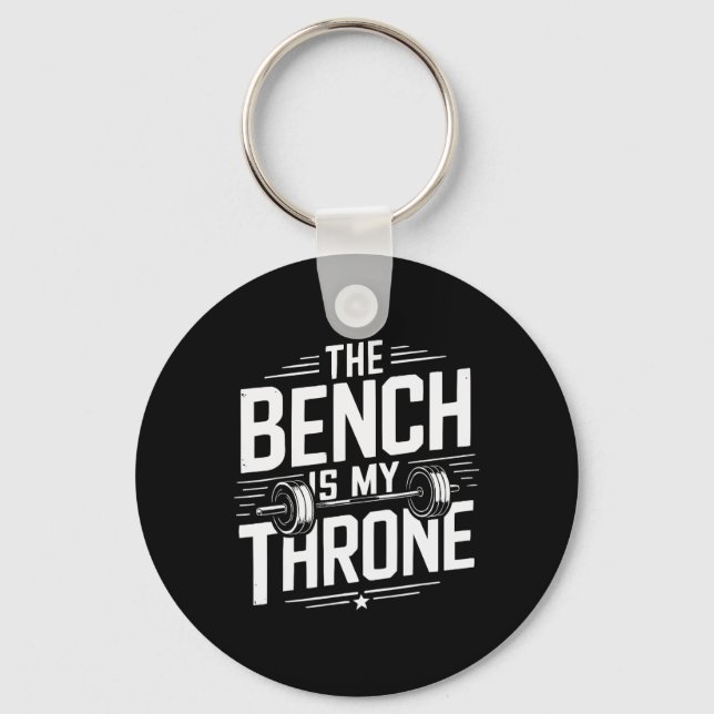 Bench Press Exercise Bodybuilding Fitness Workout  Key Ring (Front)