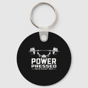 Bench Press Exercise Bodybuilding Fitness Workout Key Ring