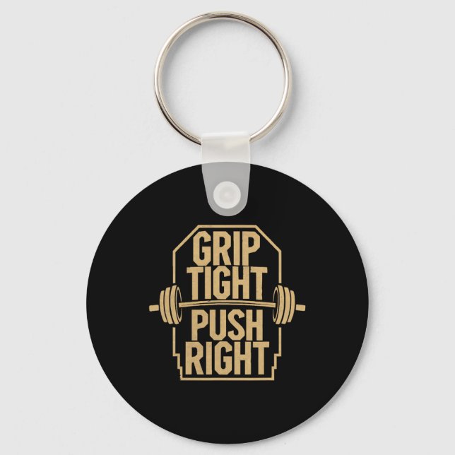 Bench Press Exercise Bodybuilding Fitness Workout  Key Ring (Front)