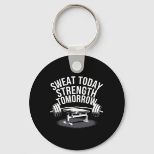 Bench Press Exercise Bodybuilding Fitness Workout Key Ring