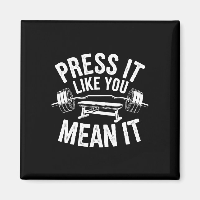 Bench Press Exercise Bodybuilding Fitness Workout  Magnet (Front)