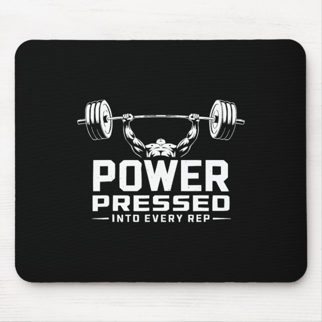 Bench Press Exercise Bodybuilding Fitness Workout  Mouse Pad (Front)