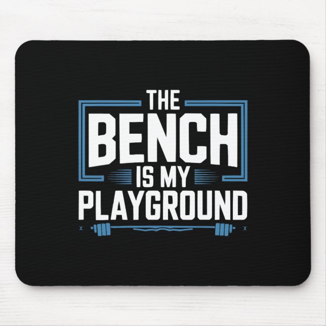 Bench Press Exercise Bodybuilding Fitness Workout  Mouse Pad (Front)