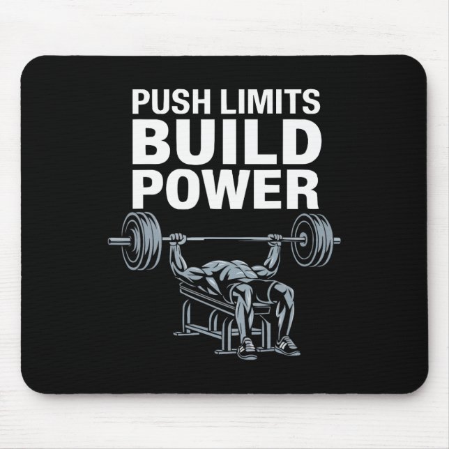 Bench Press Exercise Bodybuilding Fitness Workout  Mouse Pad (Front)