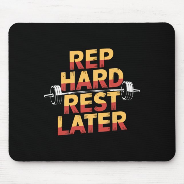 Bench Press Exercise Bodybuilding Fitness Workout  Mouse Pad (Front)