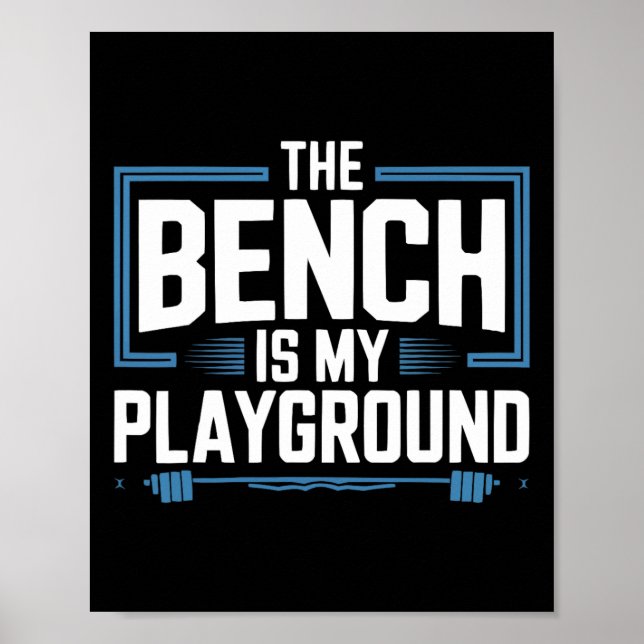 Bench Press Exercise Bodybuilding Fitness Workout  Poster (Front)