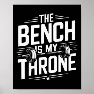 Bench Press Exercise Bodybuilding Fitness Workout Poster