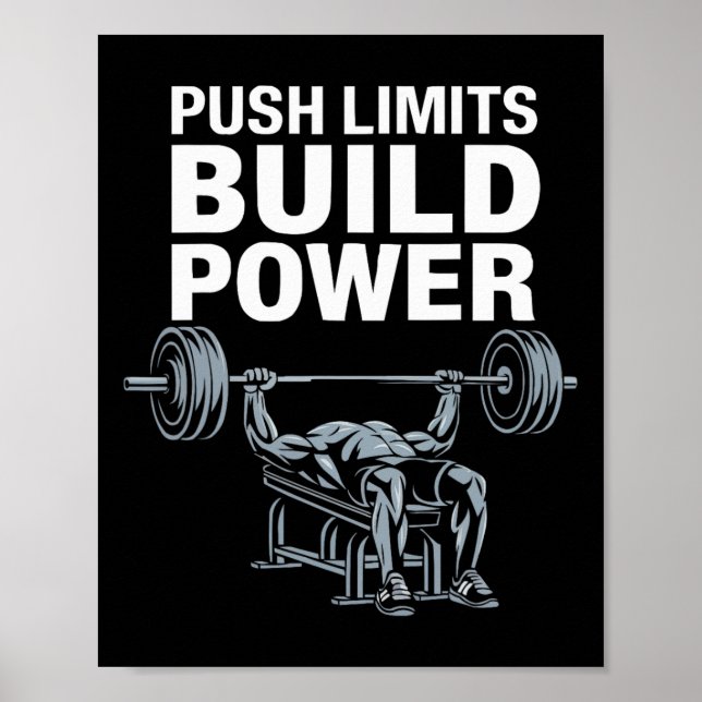 Bench Press Exercise Bodybuilding Fitness Workout  Poster (Front)