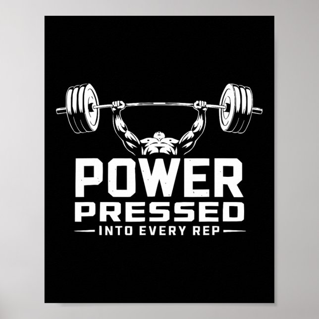 Bench Press Exercise Bodybuilding Fitness Workout  Poster (Front)