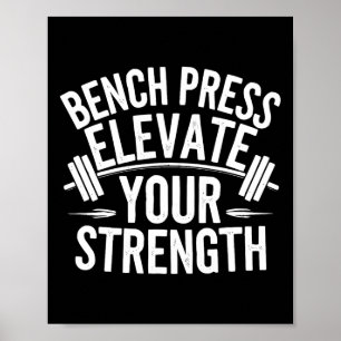 Bench Press Exercise Bodybuilding Fitness Workout  Poster