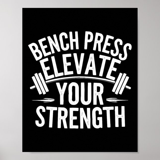 Bench Press Exercise Bodybuilding Fitness Workout  Poster (Front)